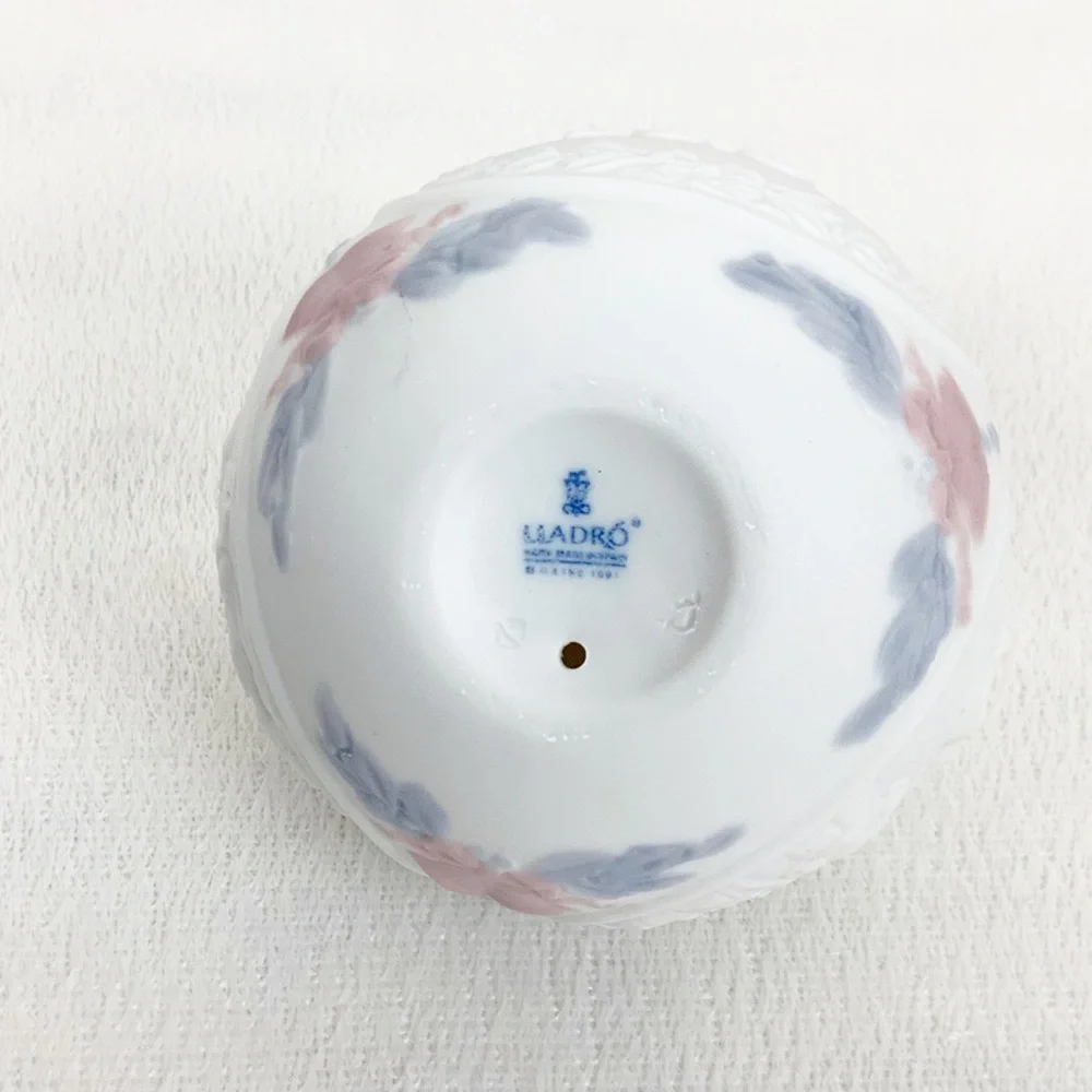 Vintage Lladro 1991 Porcelain Christmas Ball Ornament Handmade Spain New In Box